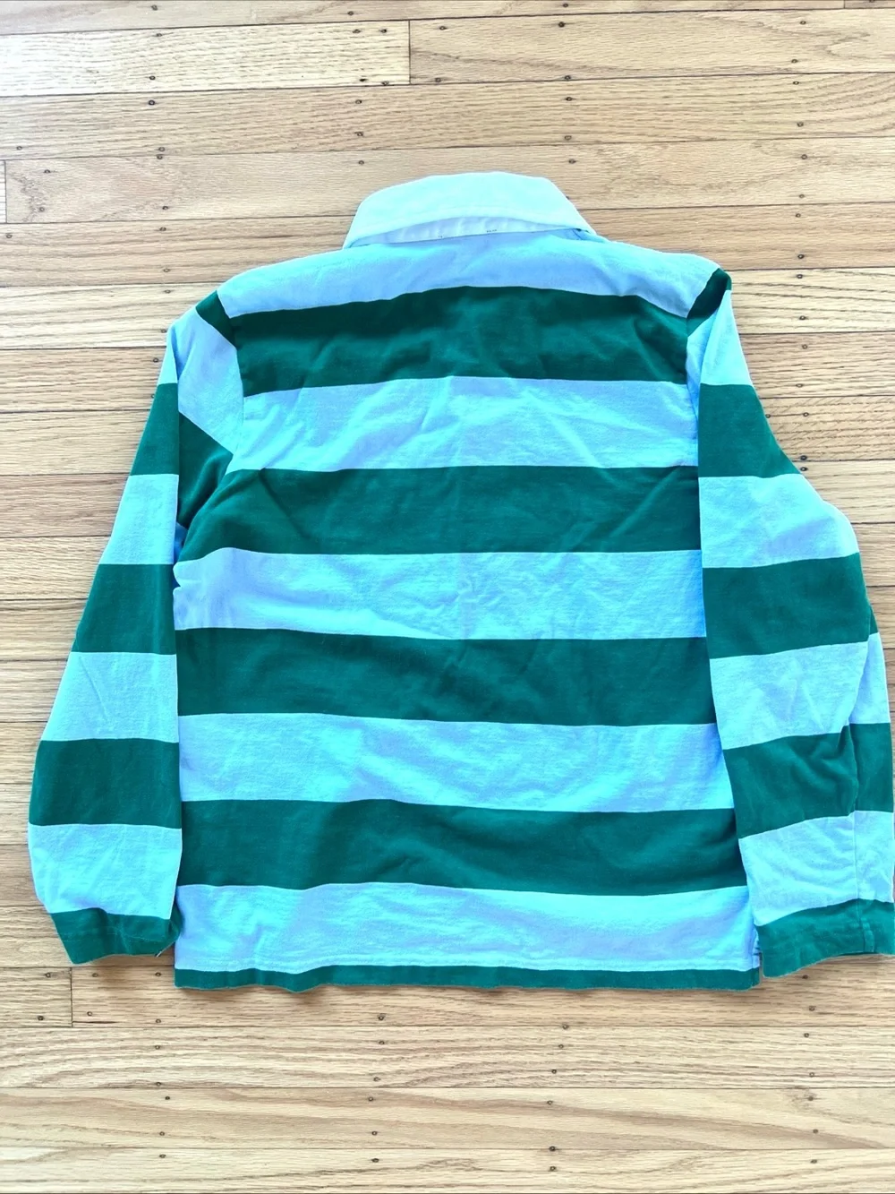 Jcrew Oarsman Rugby Polo Shirt Green Gray Men’s Large